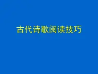 新高考语文2022届高考专题复习:古代诗歌阅读技巧课件PPT