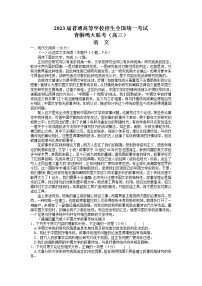 河南省青桐鸣2022-2023学年高三下学期3月大联考语文试题