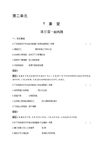 高中语文人教统编版选择性必修 上册7 兼爱达标测试