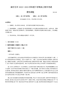 2023南宁三中高二下学期期中考试语文含解析