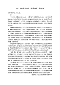 2023年山东省枣庄市高考语文二模试卷（含答案解析）