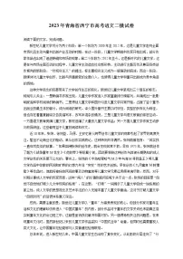2023年青海省西宁市高考语文二模试卷(含答案解析)