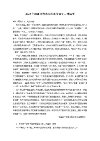 2023年新疆乌鲁木齐市高考语文二模试卷(含答案解析)