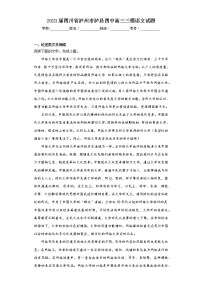 2023届四川省泸州市泸县四中高三三模语文试题(含答案)
