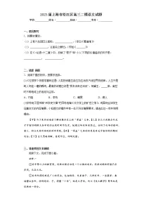 2023届上海市松江区高三二模语文试题(含答案)