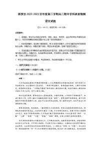 2022-2023学年广东省惠州市博罗县下学期高二期中学科质量检测语文试题含答案