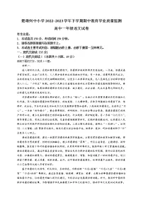 云南省楚雄州2022-2023学年高一下学期期中语文试题(含答案及解析)