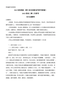 2023届浙江省名校新高考研究联盟Z20联盟高三下学期第三次联考语文试题(含答案)