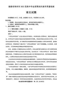 福建省漳州市2023届高三第四次教学质量检测语文试卷+答案