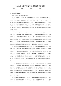 2023届全国乙卷高三5月大联考语文试题（无答案）