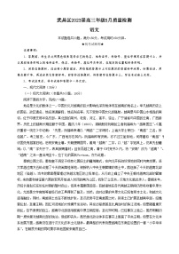 湖北省武汉市武昌区2022-2023学年高三语文下学期5月质量检测试卷（Word版附解析）