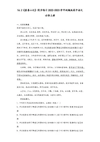 高中语文人教统编版必修 上册16.2* 登泰山记课时作业