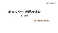 人教统编版必修 上册第四单元 家乡文化生活学习活动二 家乡文化生活现状调查教课ppt课件