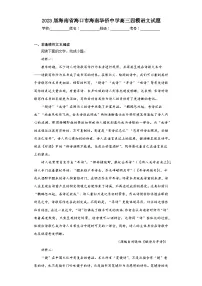 2023届海南省海口市海南华侨中学高三四模语文试题(含答案)