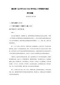 福建省莆田第十五中学2022-2023学年高二下学期期中测试语文试题(Word版含答案)