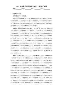 2023届内蒙古呼和浩特市高三二模语文试题（含解析）
