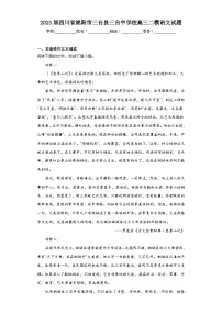 2023届四川省绵阳市三台县三台中学校高三二模语文试题（含解析）
