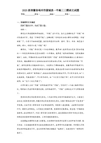 2023届安徽省亳州市蒙城县一中高三三模语文试题(含解析)