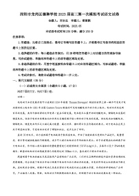 精品解析：2023届广东省深圳市龙岗区德琳学校高三一模语文试题（解析版）