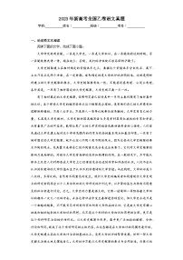 2023年新高考全国乙卷语文真题(含解析)