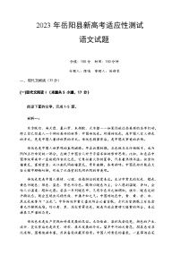2023岳阳岳阳县高三下学期新高考适应性测试语文含答案