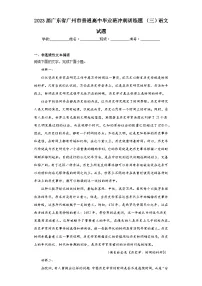 2023届广东省广州市普通高中毕业班冲刺训练题(三)语文试题(含解析)