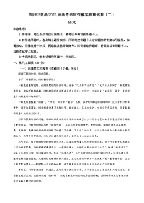 四川省绵阳市绵阳中学2023届高考语文适应性模拟检测（二）试题（Word版附解析）