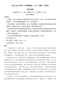 2023河南省双新大联考高一下学期6月月考试题语文含解析