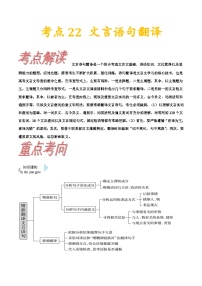 高考语文一轮复习考点一遍过考点23文言翻译 （含答案）
