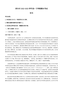 河北省邢台市2022-2023学年高一下学期期末考试语文试题（含答案）