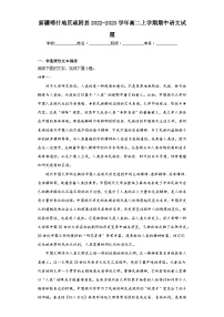 新疆喀什地区疏附县2022-2023学年高二上学期期中语文试题