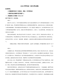 精品解析：湖南省株洲市渌口区三中2022-2023学年高一下学期期中语文试题（解析版）