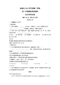 上海市杨浦区2022-2023学年高三二模语文试题  Word版含解析