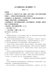 _语文丨九师联盟2023届新高考高三核心模拟卷（中）语文试卷及答案