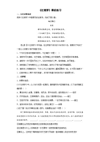 高中语文人教统编版必修 下册《红楼梦》精品当堂达标检测题