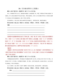 专题20 任务驱动型作文之精练1 -2019届高三语文任务驱动型作文复习指导（解析版）