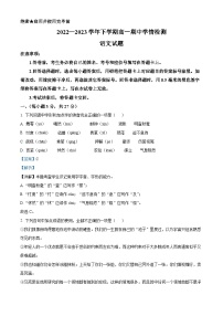 山东省济南市2022-2023学年高一语文下学期期中试题（Word版附解析）