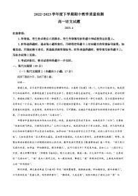 山东省临沂市罗庄区2022-2023学年高一语文下学期期中试题（Word版附解析）