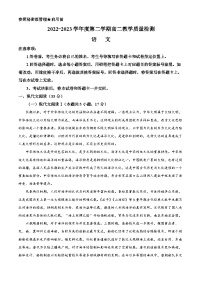 山东省淄博市2022-2023学年高二语文下学期期末试题（Word版附解析）