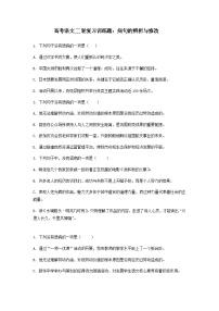 高考语文二轮复习训练题：病句的辨析与修改（含答案）