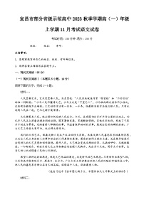 2023-2024学年湖北省宜昌市部分省级示范高中联合考试高一上学期11月月考语文试题含答案