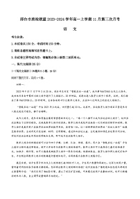 河北省邢台市质检联盟2023-2024学年高一上学期11月第三次月考语文试题（含答案）