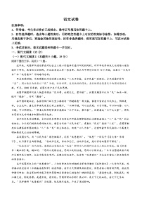 2024湖北省名校联考高三上学期期中联考语文试题含解析