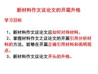 2024届高考作文复习：材料作文的开篇升格 课件