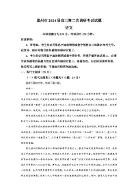 2024届广东省惠州市高三二模语文试题（含解析）