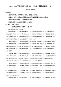 河南省TOP二十名校2022-2023学年高三下学期猜题大联考（一）语文试题（Word版附解析）