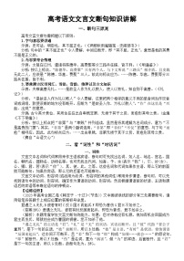 高中语文2024届高考复习文言文断句知识讲解