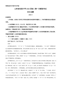 2023年山东省济南市山东省实验中学高三一模语文试题