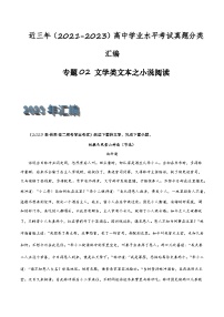 专题02 文学类文本之小说阅读-备战2024年高中学业水平考试语文真题分类汇编（新教材通用）