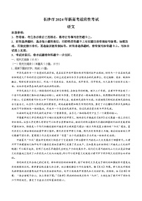 2024长沙新高考适应性考试高三语文试题无答案